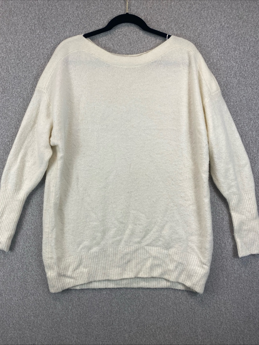 Anthropologie Bumpy Knit Long Sweater Size XL Boat Neck Soft Merino Wool Blend